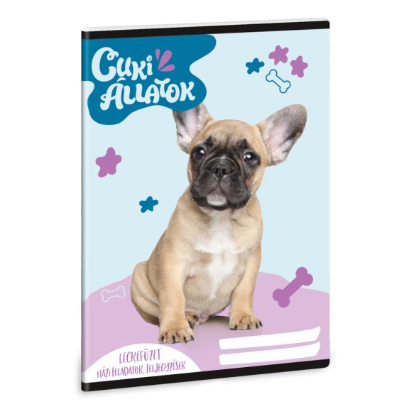 Ars Una Cuki Állatok - Francia bulldog A/5 leckefüzet Ars Una Cuki Állatok - Francia bulldog A/5 leckefüzet
