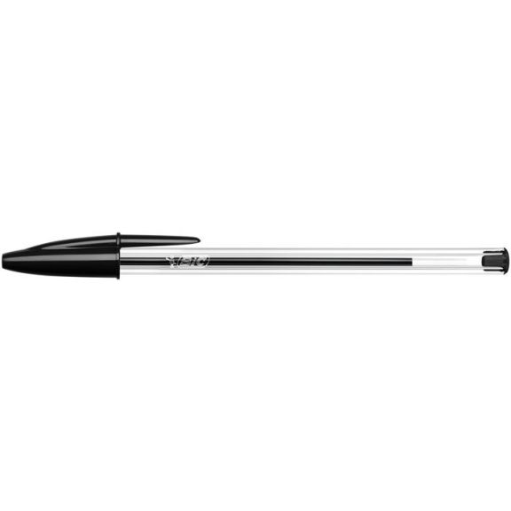 Golyóstoll, 0,32 mm, kupakos, BIC "Cristal Original", fekete Golyóstoll, 0,32 mm, kupakos, BIC "Cristal Original", fekete