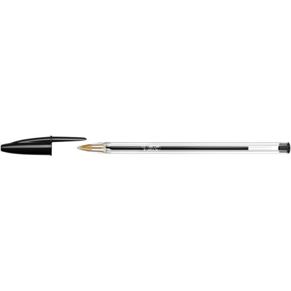 Golyóstoll, 0,32 mm, kupakos, BIC "Cristal Original", fekete Golyóstoll, 0,32 mm, kupakos, BIC "Cristal Original", fekete