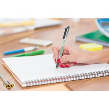Golyóstoll, 0,32 mm, nyomógombos, BIC "Clic Stic ecolutions", kék