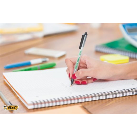 Golyóstoll, 0,32 mm, nyomógombos, BIC "Clic Stic ecolutions", kék Golyóstoll, 0,32 mm, nyomógombos, BIC "Clic Stic ecolutions", kék