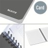 Spirálfüzet, A5, kockás, 90 lap, laminált karton borító, LEITZ "Office", szürke-piros