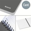 Spirálfüzet, A5, vonalas, 90 lap, laminált karton borító, LEITZ "Office", szürke-piros
