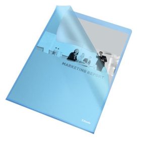   Genotherm, "L", A4, 105 mikron, narancsos felület, ESSELTE "Standard", kék