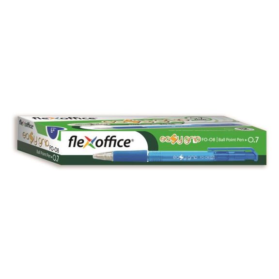 Golyóstoll, 0,4 mm, nyomógombos, FLEXOFFICE "EasyGrip", piros Golyóstoll, 0,4 mm, nyomógombos, FLEXOFFICE "EasyGrip", piros