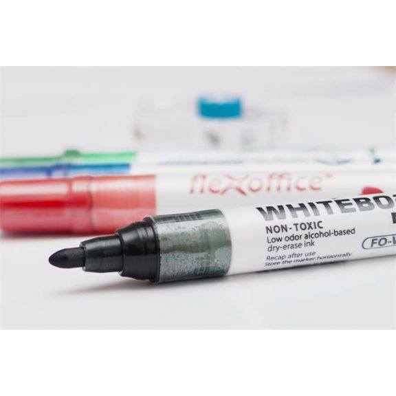 Táblamarker, 2,5 mm, kúpos, FLEXOFFICE "WB02", piros Táblamarker, 2,5 mm, kúpos, FLEXOFFICE "WB02", piros