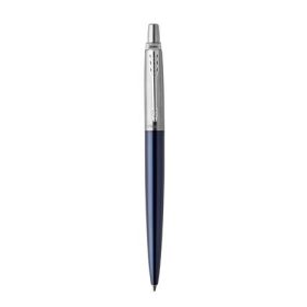   Golyóstoll, 0,7 mm, ezüst színű klip, royal kék tolltest, PARKER, "Royal Jotter", kék