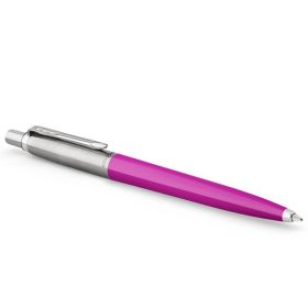   Golyóstoll, 0,7 mm, ezüst színű klip, magenta tolltest, PARKER "Royal Jotter Originals", kék