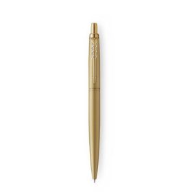   Golyóstoll, 0,7 mm, nyomógombos, arany színű klip, arany tolltest, PARKER, "Royal Jotter XL", kék