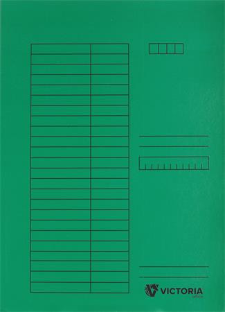 Pólyás dosszié, karton, A4, VICTORIA OFFICE, zöld