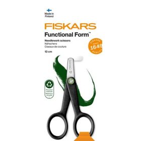  Hímzőolló, 13 cm, FISKARS "Functional Form Renew", fekete