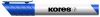 Tábla- és flipchart marker, 3 mm, kúpos, KORES "K-Marker XW1", kék