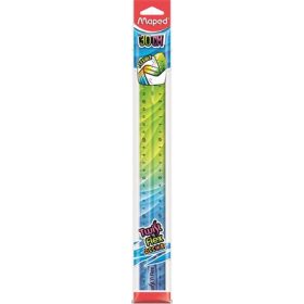   Vonalzó, műanyag, 30 cm, MAPED "Twist'n Flex Decor"