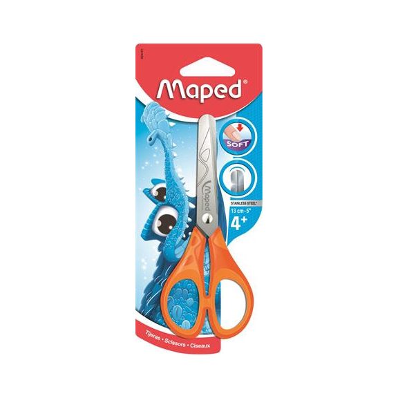 Olló, iskolai, 13 cm, MAPED "Essentials Soft" Olló, iskolai, 13 cm, MAPED "Essentials Soft"
