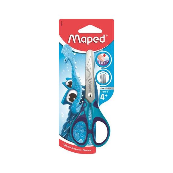 Olló, iskolai, 13 cm, MAPED "Essentials Soft" Olló, iskolai, 13 cm, MAPED "Essentials Soft"