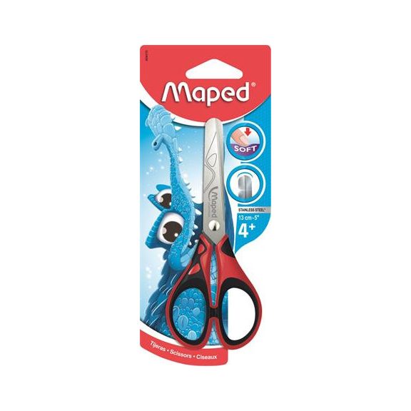 Olló, iskolai, 13 cm, MAPED "Essentials Soft" Olló, iskolai, 13 cm, MAPED "Essentials Soft"