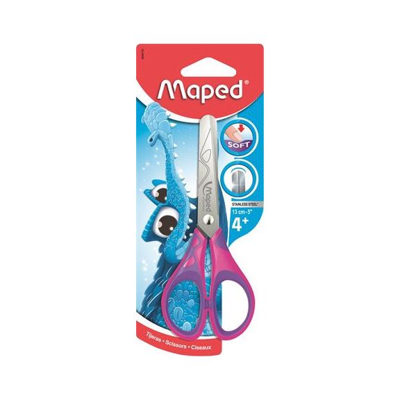 Olló, iskolai, 13 cm, MAPED "Essentials Soft" Olló, iskolai, 13 cm, MAPED "Essentials Soft"