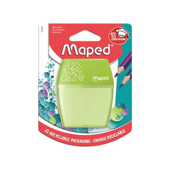 Hegyező, kétlyukú, tartályos, MAPED "Shaker", vegyes színek