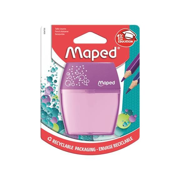 Hegyező, kétlyukú, tartályos, MAPED "Shaker", vegyes színek