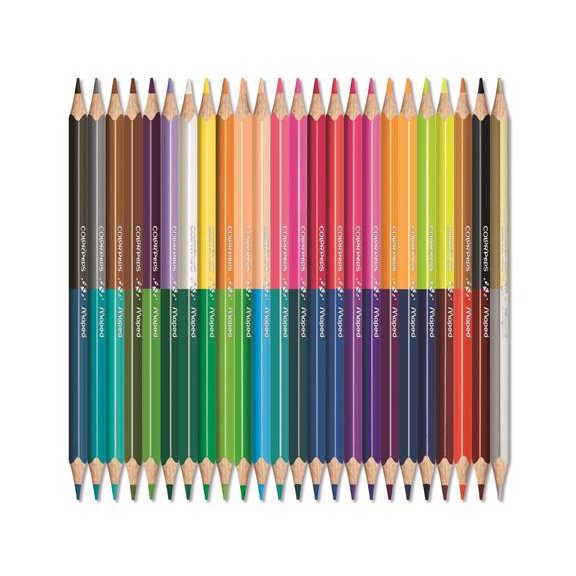 Színes ceruza készlet, háromszögletű, kétvégű, MAPED "Color'Peps Duo", 48 különböző szín Színes ceruza készlet, háromszögletű, kétvégű, MAPED "Color'Peps Duo", 48 különböző szín