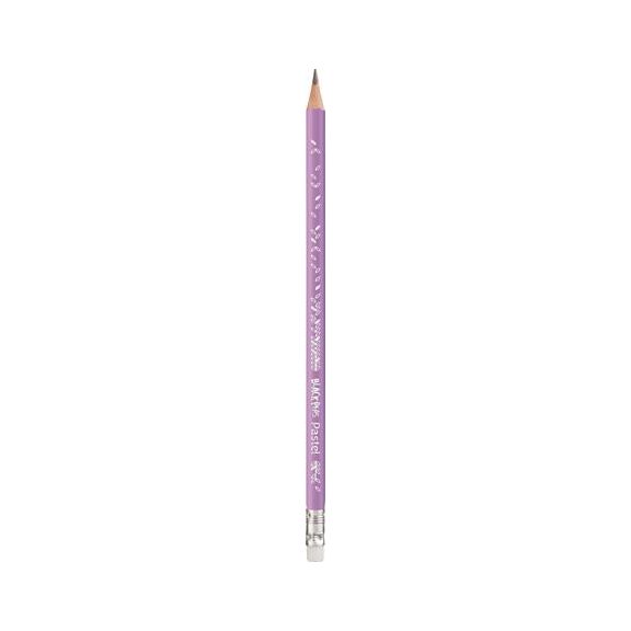 Grafitceruza radírral, HB, háromszögletű, MAPED "Black'Peps Pastel", vegyes pasztell színek