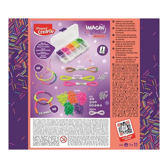 Karkötő készítő készlet, neon, MAPED CREATIV "Imagin' Style" Karkötő készítő készlet, neon, MAPED CREATIV "Imagin' Style"