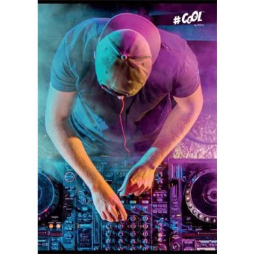   Füzet, tűzött, A5, kockás, 96 lap, COOL BY VICTORIA, "DJ"