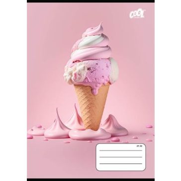   Füzet, tűzött, A5, vonalas, 32 lap, 4-8. osztály, COOL BY VICTORIA "Sweet pink", "21-32"