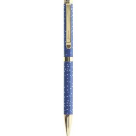   Golyóstoll, 1,0 mm, arany színű klip, kék tolltest, FILOFAX "Indigo", fekete