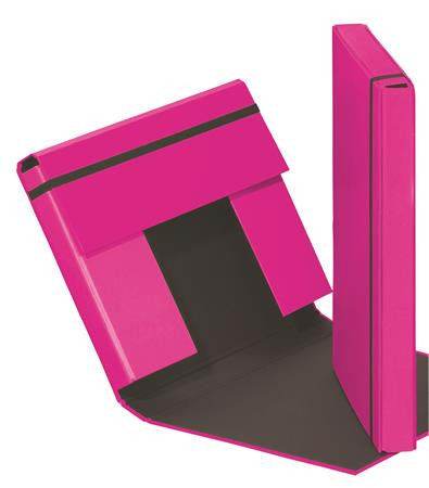 Füzetbox, A4, 40 mm, karton, PAGNA "Trend", sötét rózsaszín