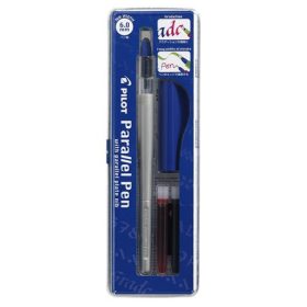   Töltőtoll, 0,5-6 mm, kék kupak, PILOT "Parallel Pen"