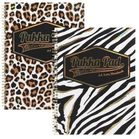   Spirálfüzet, A4+, vonalas, 80 lap, PUKKA PAD "Wild Jotta", vegyes minta