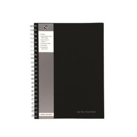   Spirálfüzet, A4, vonalas, 80 lap, PUKKA PAD "Black", fekete