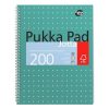 Spirálfüzet, A4+, vonalas, 100 lap, PUKKA PAD, "Metallic Jotta"
