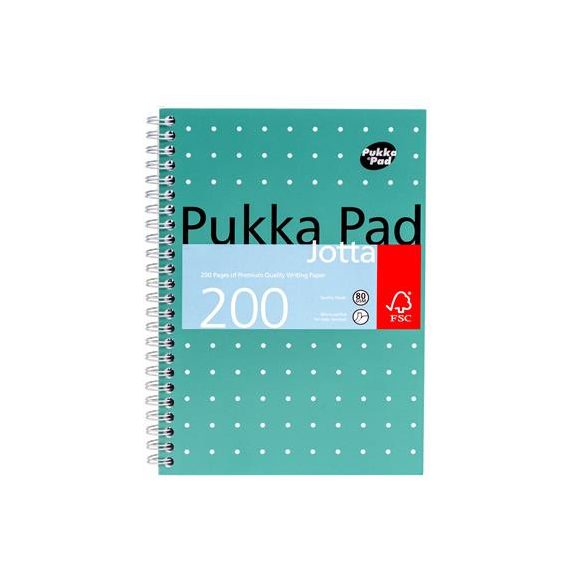 Spirálfüzet, A5, vonalas, 100 lap, PUKKA PAD, "Metallic Jotta" Spirálfüzet, A5, vonalas, 100 lap, PUKKA PAD, "Metallic Jotta"
