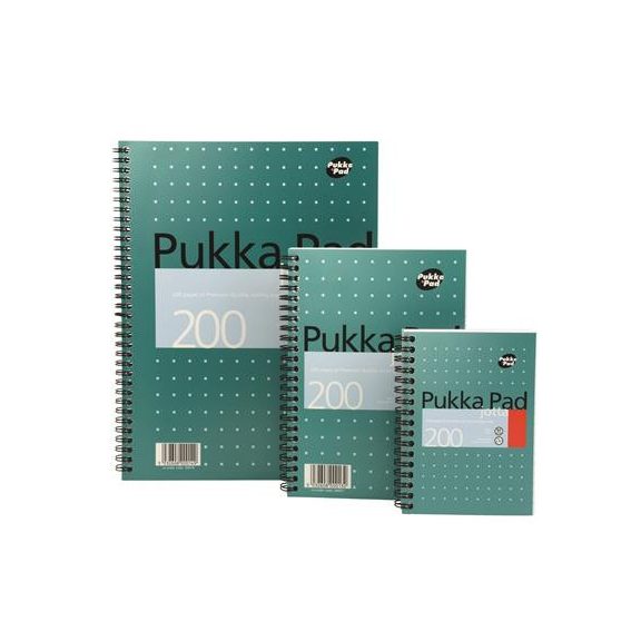 Spirálfüzet, A5, vonalas, 100 lap, PUKKA PAD, "Metallic Jotta" Spirálfüzet, A5, vonalas, 100 lap, PUKKA PAD, "Metallic Jotta"