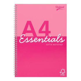   Spirálfüzet, A4, vonalas, 80 lap, PUKKA PAD "Unipad Essentials Jotta", vegyes