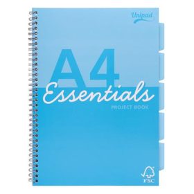   Spirálfüzet, A4, vonalas, 100 lap, PUKKA PAD "Unipad Essentials Project Book", vegyes
