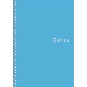   Spirálfüzet, A5, kockás, 80 lap, PP borító, SHKOLYARYK "Genius", vegyes