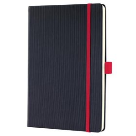   Jegyzetfüzet, exkluzív, A5, vonalas, 97 lap, keményfedeles, SIGEL "Conceptum Red Edition", fekete-piros