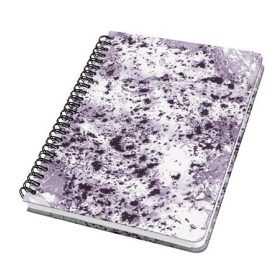   Spirálfüzet, 162x215 mm, pontrácsos, 60 lap, keményfedeles, SIGEL "Jolie", Violet Marble