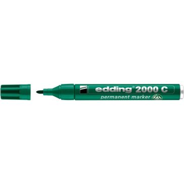 Alkoholos marker, 1,5-3 mm, kúpos, EDDING "2000", zöld