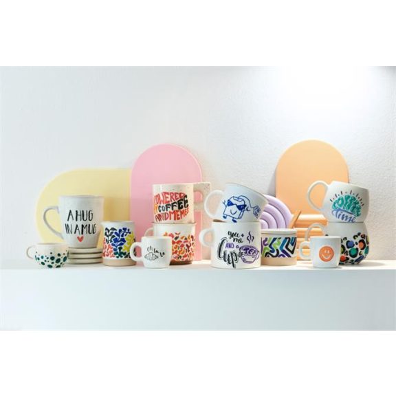 Ecsetirón készlet, porcelánra, EDDING "4200 Warm color", 6 különböző szín