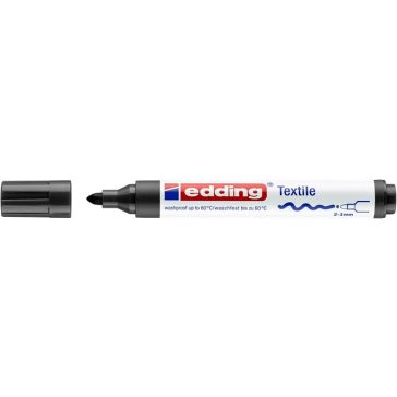   Textilmarker, 2-3 mm, kúpos, EDDING "4500", fekete