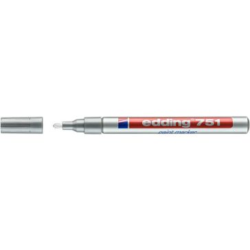 Lakkmarker, 1-2 mm, EDDING "751", ezüst