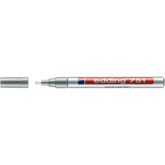 Lakkmarker, 1-2 mm, EDDING "751", ezüst Lakkmarker, 1-2 mm, EDDING "751", ezüst
