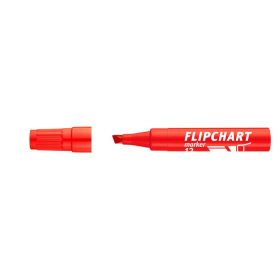   Flipchart marker, 1-4 mm, vágott, ICO "Artip 12", piros
