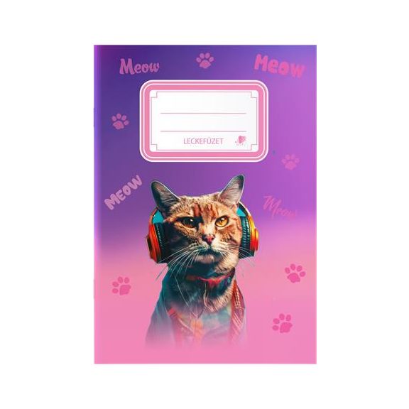 Füzet, tűzött, A5, lecke, 34 lap, ICO "Süni", cicás Füzet, tűzött, A5, lecke, 34 lap, ICO "Süni", cicás