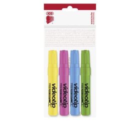   Szövegkiemelő készlet, 1-4 mm, ICO "Videotip", 4 különböző szín