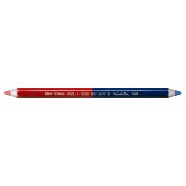   Postairón, hatszögletű, vastag, KOH-I-NOOR "3423", piros-kék